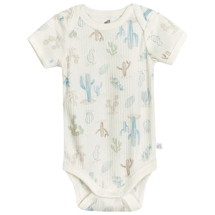 Gerber 3-Pack Baby Boys Desert Cactus Short Sleeve Bodysuits, 3 - 6 Months (1374431DA B01 3/6) - Preggy Plus
