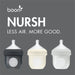 Boon, NURSH Reusable Silicone Pouch Bottle, 4 Ounce with Stage 1 Slow Flow Nipple - Pack of 3, Gray - Preggy Plus