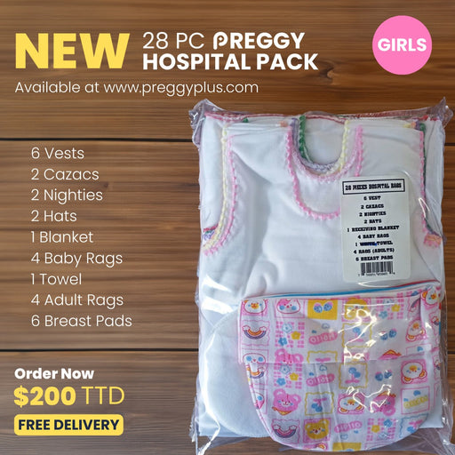 28-Piece Preggy Hospital Pack - Girls - Preggy Plus
