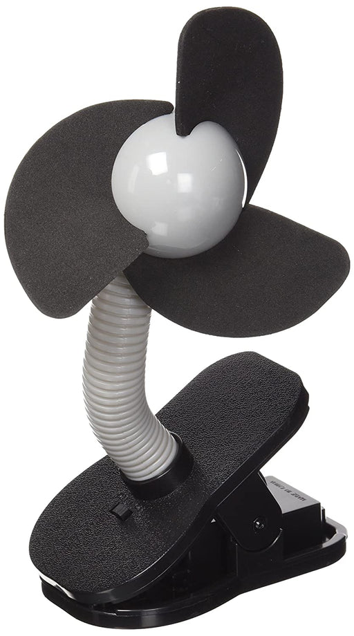 Dreambaby Clip On Stroller Fan, Black w/Silver - Preggy Plus