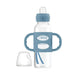 Dr. Brown's Milestones Narrow Sippy Spout Bottle with 100% Silicone Handles, 8oz/250mL, Light Blue, 1 Pack, 6m+ - Preggy Plus