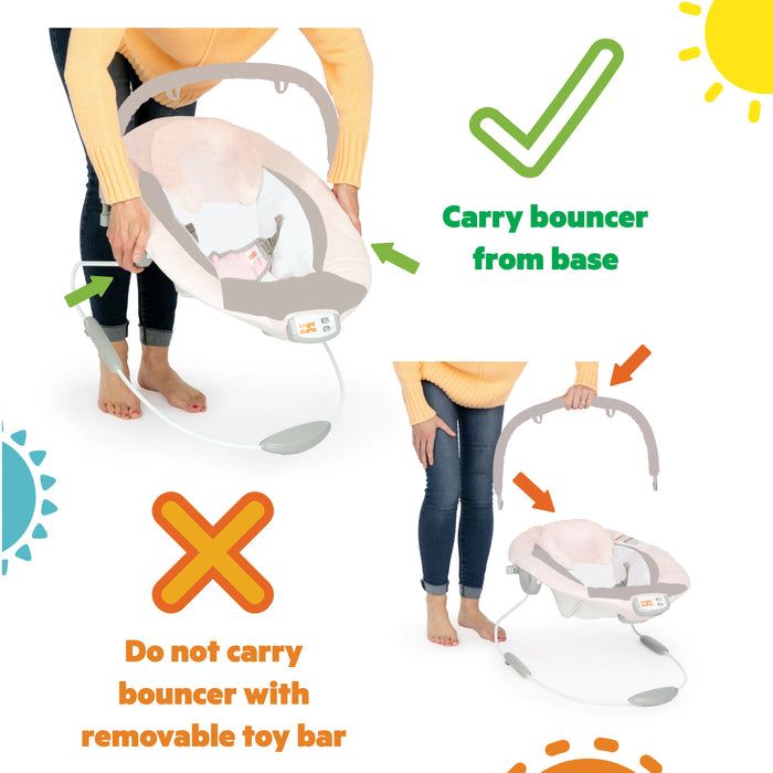 Bright Starts Wildflower Wonders Vibrating Baby Bouncer