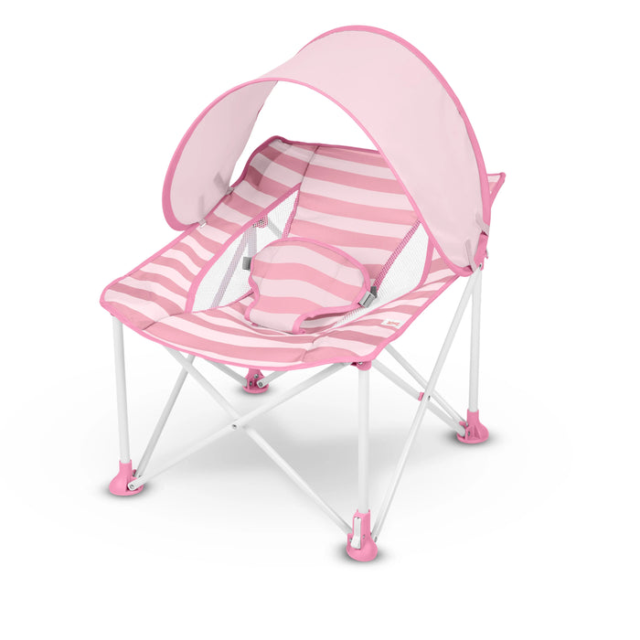 Bright Starts Pop 'N Chill Travel Seat, Pink Stripe
