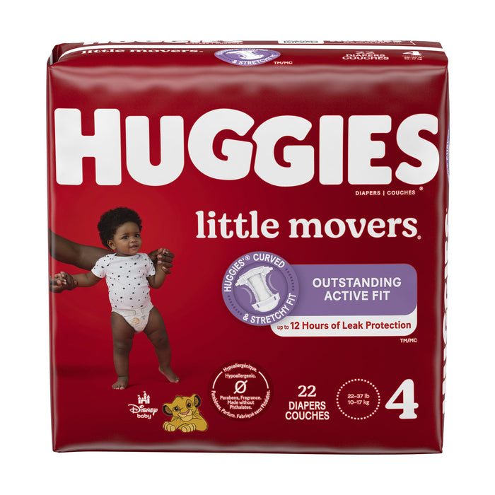 Huggies® Little Movers Diaper, Size 4, 22/pk