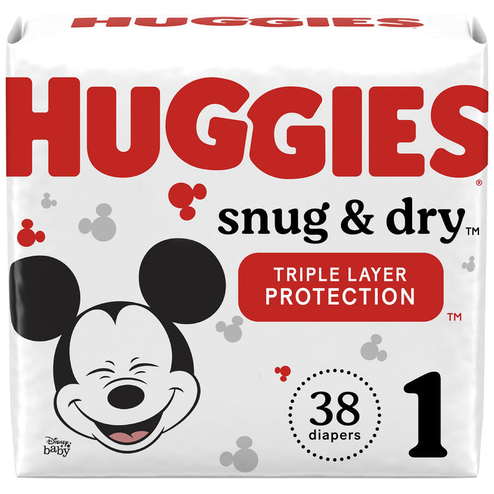 Huggies® Snug and Dry Diaper, Size 1, 38/pk