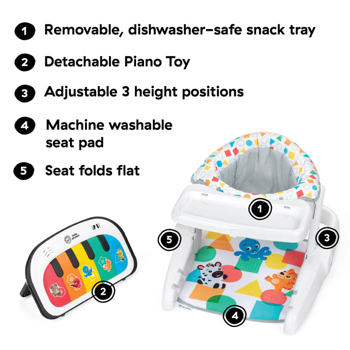 Baby Einstein 4-in-1 Kickin' Tunes Learn-to-Sit Music & Language Floor Seat