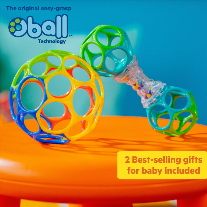 Bright Starts Grasp the Day Easy-Grasp Oball Gift Set, Ball and Rattle Toys