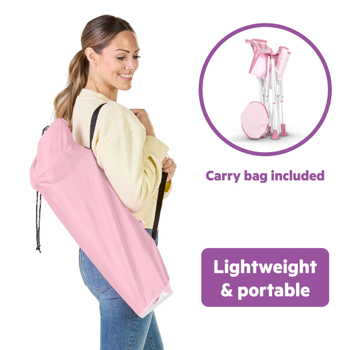 Bright Starts Pop 'N Chill Travel Seat, Pink Stripe