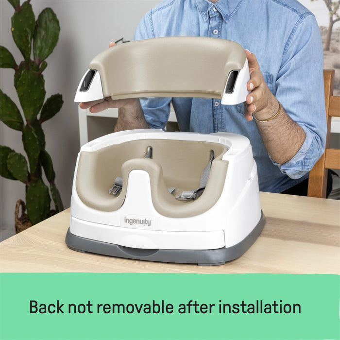 Ingenuity Baby Base 2-in-1 Booster Feeding and Floor Seat - Cashmere