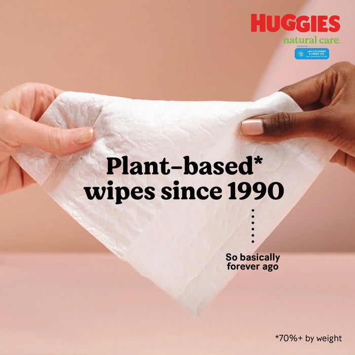 Huggies Natural Care Refreshing Baby Wipes with Cucumber & Green Tea Scent, 56 Wipes Flip-Top Pack