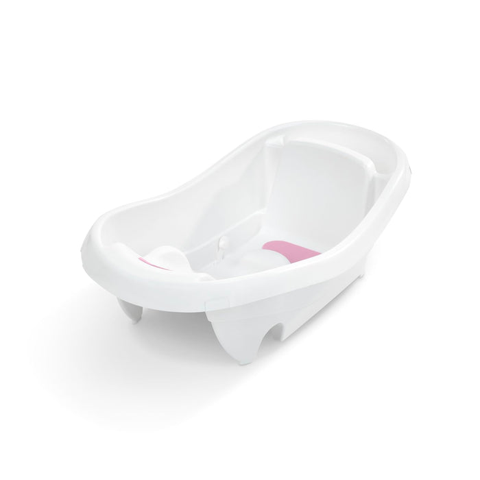 Ingenuity Comfy Clean 3-in-1 Newborn to Toddler Baby Bathtub, with Removable Sling, Pink