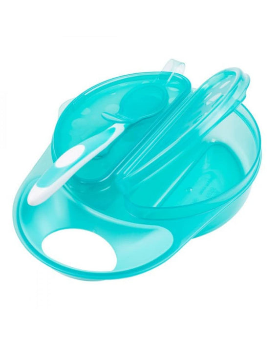 Dr. Brown's Travel Fresh Divided Bowl and Soft-Tip Spoon Set with Travel Lid, BPA Free - Preggy Plus