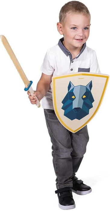 Janod - Wolf Knight Set - Wooden Shield and Sword - Shield