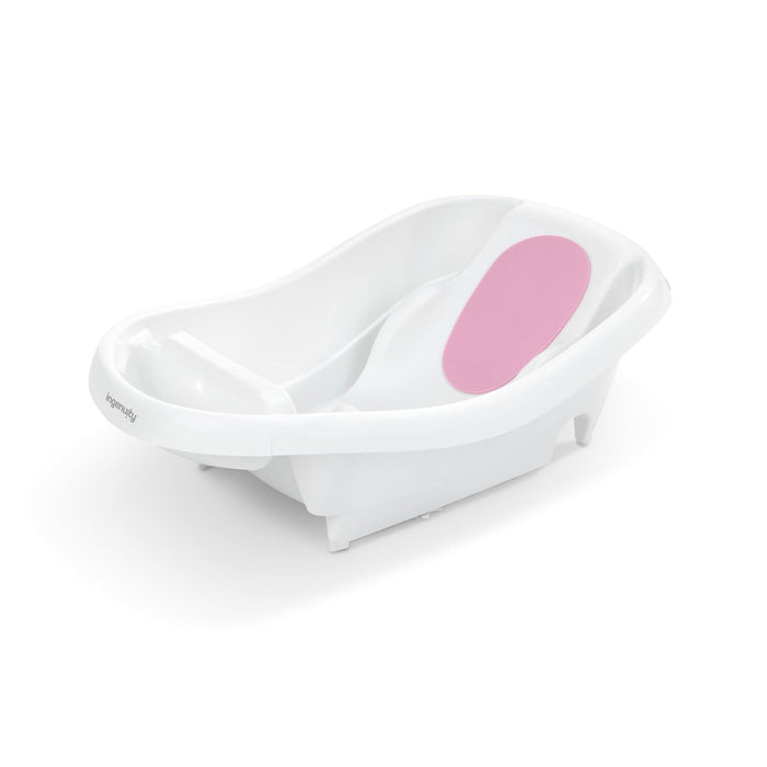 Ingenuity Comfy Clean 3-in-1 Newborn to Toddler Baby Bathtub, with Removable Sling, Pink