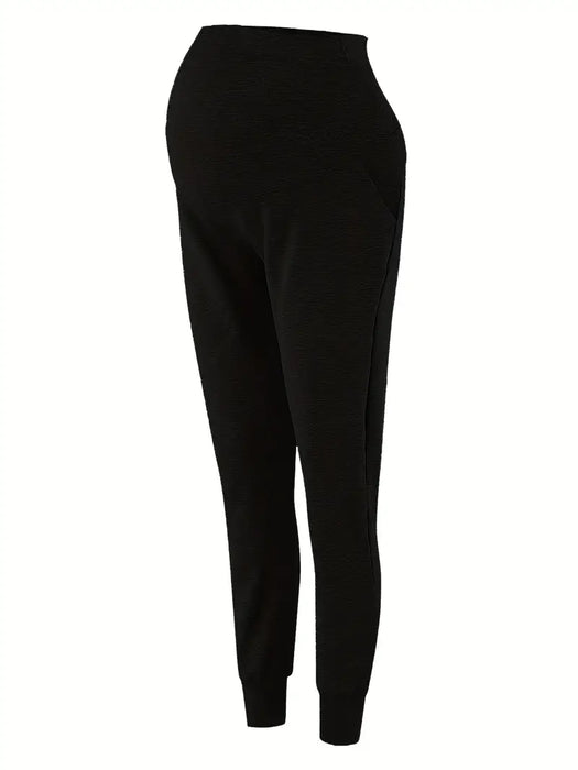 High Waist Stretchy Yoga Pants - Black, X-Large