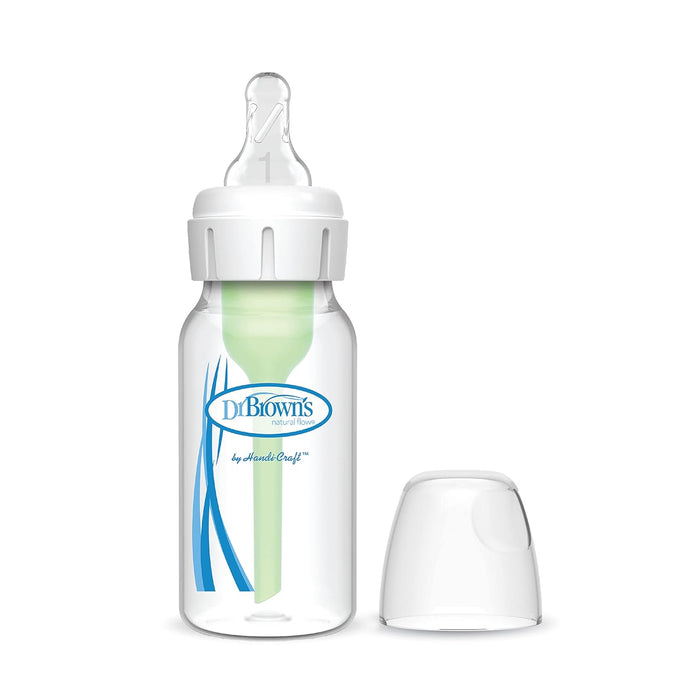 Dr. Brown's Natural Flow Narrow Options+ Anti-Colic Baby Bottles, 4oz, 1 Count - Preggy Plus