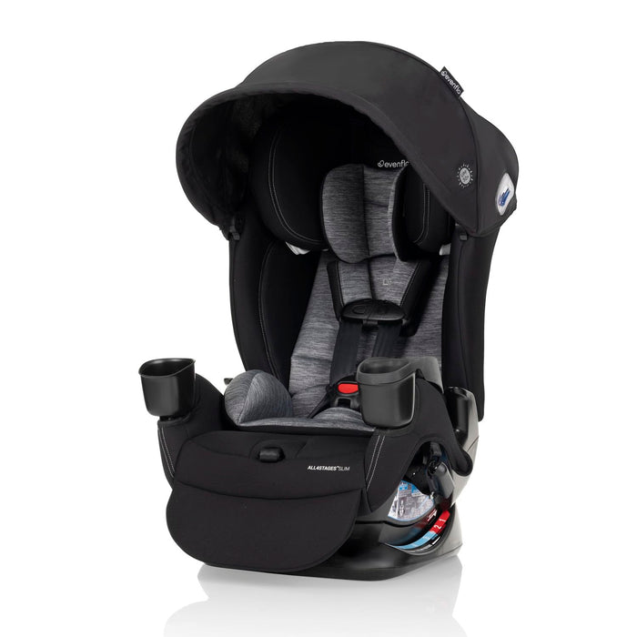 Evenflo All4Stages Slim 4-in-1 Convertible Car Seat with Canopy (Howell Black)