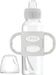 Dr. Brown's Milestones Narrow Sippy Spout Bottle with 100% Silicone Handles, 8oz/250mL, Grey, 1 Pack, 6m+ - Preggy Plus