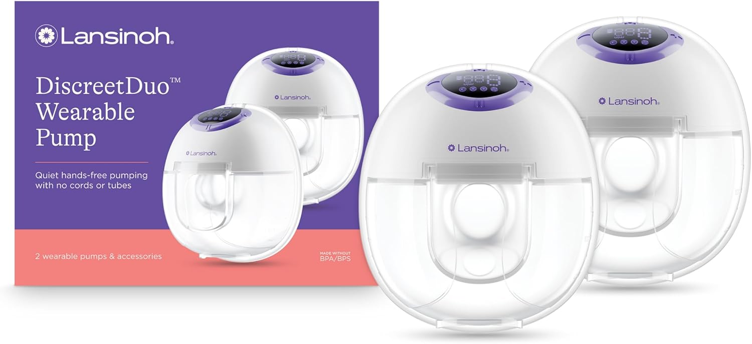 Lansinoh Discreet Duo Wearable and Hands-Free Breast Pump