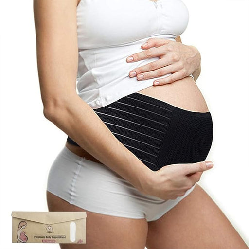 Pregnancy Support Belt, Black, One-Size (S,M,L,XL) - Preggy Plus