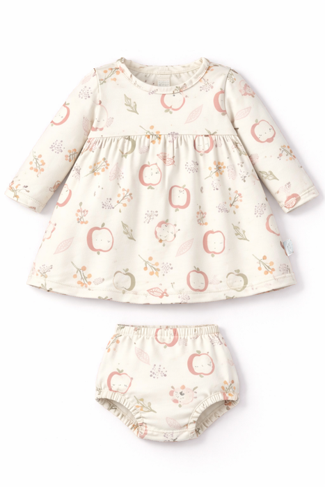Gerber 2-Piece Baby Girls Orchard Dress & Diaper Cover Set, 12 Months (624546 G01 NB5 12M) - Preggy Plus