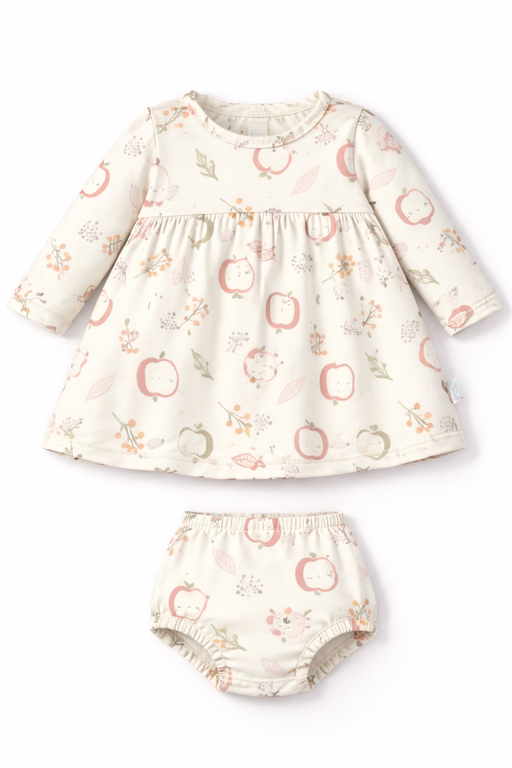 Gerber 2-Piece Baby Girls Orchard Dress & Diaper Cover Set, 12 Months (624546 G01 NB5 12M) - Preggy Plus