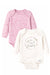 Gerber 2-Pack Baby Girls Pink Floral Long Sleeve Onesies® Bodysuits, 12 Months (625046 G02 NB5 12M) - Preggy Plus