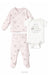 Gerber Baby Girls' Take-Me-Home 3 piece Set - Pink Garden, 6-9 Months (646515 G01 NB4 6/9) - Preggy Plus