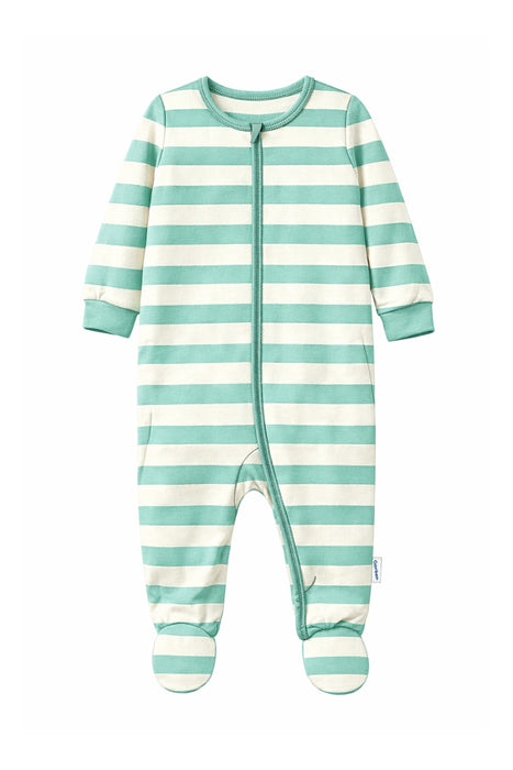 Gerber Baby Boys Teal Striped Sleep 'N Play, 12 Months (655576 B01 NB5 12M) - Preggy Plus