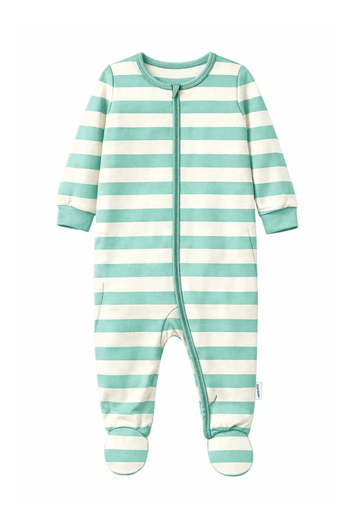 Gerber Baby Boys Teal Striped Sleep 'N Play, 12 Months (655576 B01 NB5 12M) - Preggy Plus