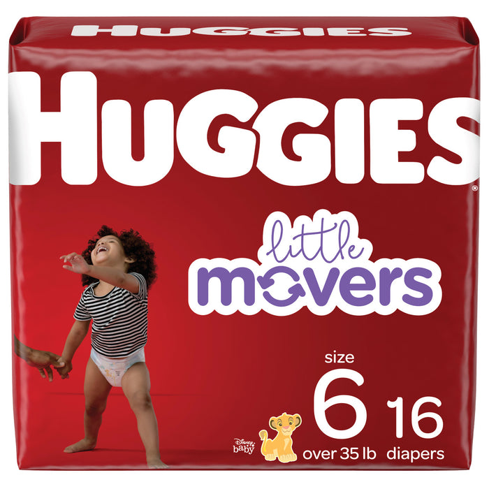 Huggies® Little Movers Diaper, Size 6, 16/pk