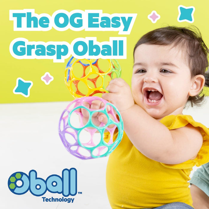 Bright Starts Oball Rattle Easy-Grasp Toy, Teal