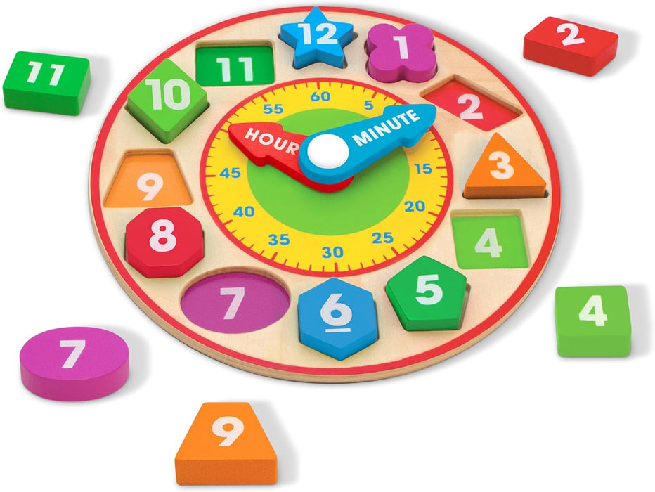 Melissa & Doug Shape Sorting Wooden Clock