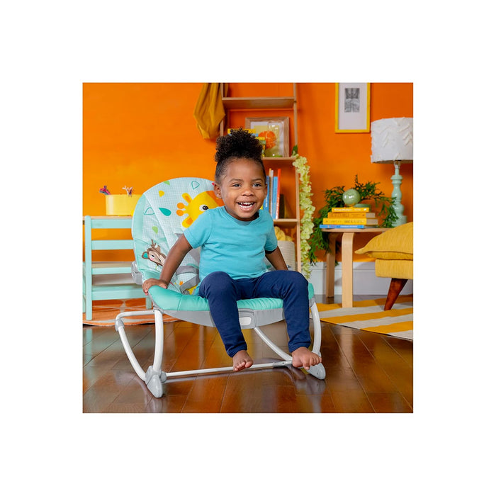 Bright Starts Wild Vibes Infant to Toddler Rocker with Vibrations