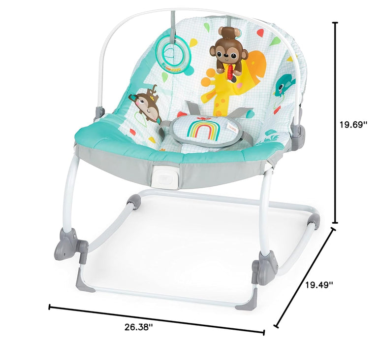 Bright Starts Wild Vibes Infant to Toddler Rocker with Vibrations