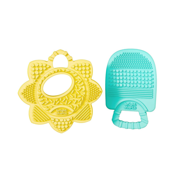 Bright Starts Multi-Textured BPA-Free Baby Teethers, Sunny Soothers, 2pk