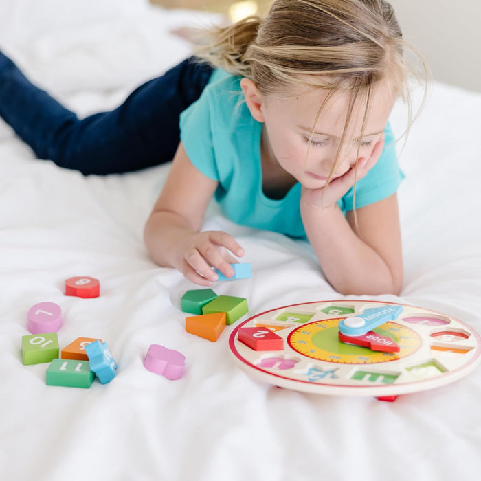 Melissa & Doug Shape Sorting Wooden Clock