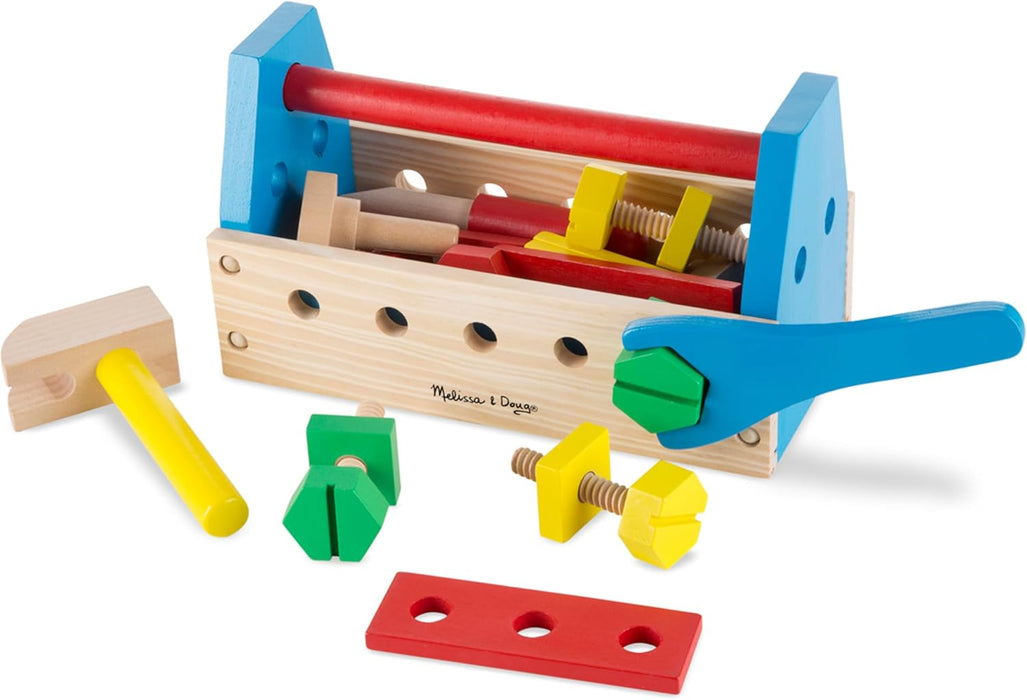 Melissa & Doug Take-Along Tool Kit Wooden Construction Toy (24 pcs)