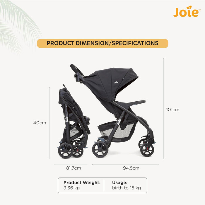 Joie Muze Baby Stroller - Coal