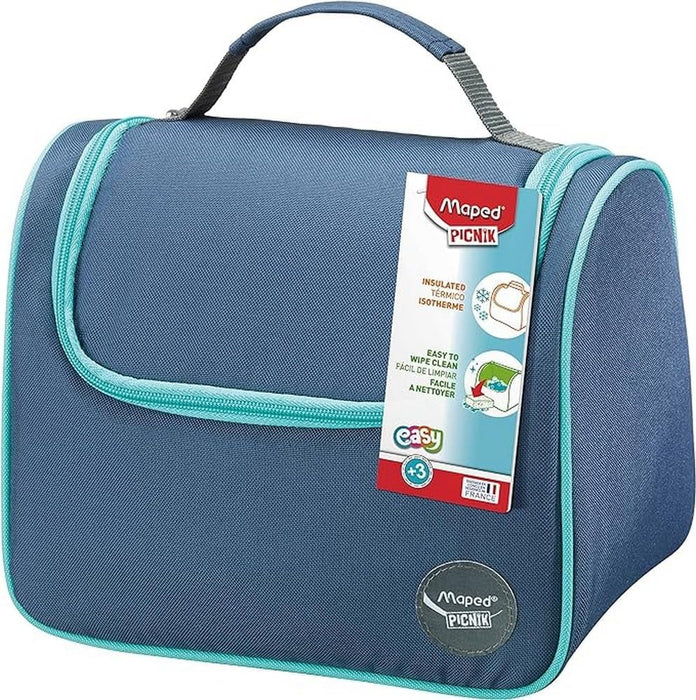Maped Picnik Insulated Lunch Bag & Large Snack Box Bundle - Blue/Green