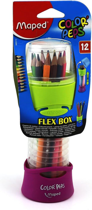 Maped Color'Peps Colored Pencils in Flex Box, Pack of 12 - Preggy Plus
