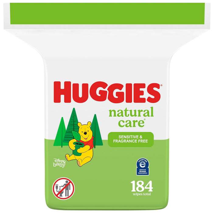 Huggies Natural Care Sensitive Baby Wipes, Unscented, 1 Soft Pack (184 Wipes Total)