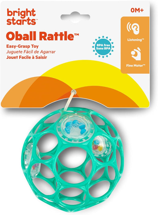 Bright Starts Oball Rattle Easy-Grasp Toy, Teal