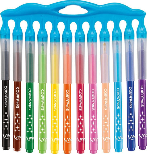 Maped Marker 12ct Long Life Felt Tips Color'Peps with Holder - Preggy Plus