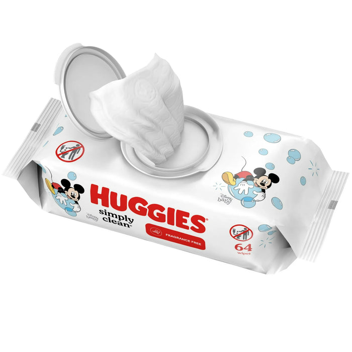 Huggies Baby Wipes Simply Clean Fragrance-free Soft Pack, 64 Count