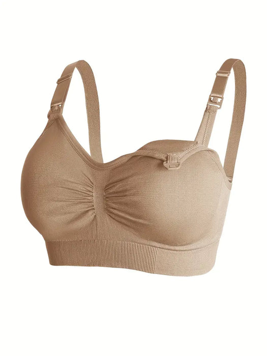 Maternity/Nursing Bra, Set of 3 (Beige, Pink, Nude), X-Large, Padded