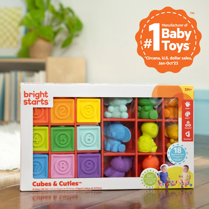 Bright Starts Cubes & Cuties 18-Piece Gift Set - Multicolor