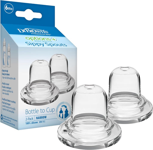Dr. Brown's Replacement Bottle Sippy Spouts (for Narrow bottles), 2 pack - Preggy Plus