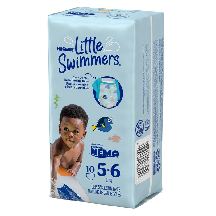 Huggies Little Swimmers Disposable Swim Diapers, Size Large 5-6, 32+lbs, 10-Count