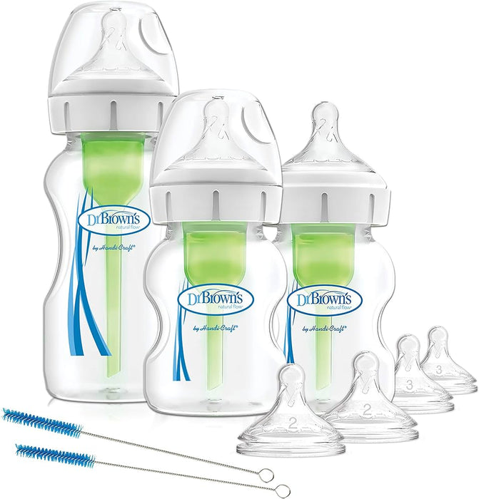 Dr. Brown's Natural Flow Wide-Neck Options+ Anti-Colic Starter Kit - Preggy Plus